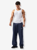 بنطال رياضي مخطط أساسي "أسود"