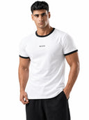 Contour Fit Tee in White - front alt