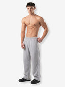 بنطال رياضي مخطط أساسي باللون الرمادي