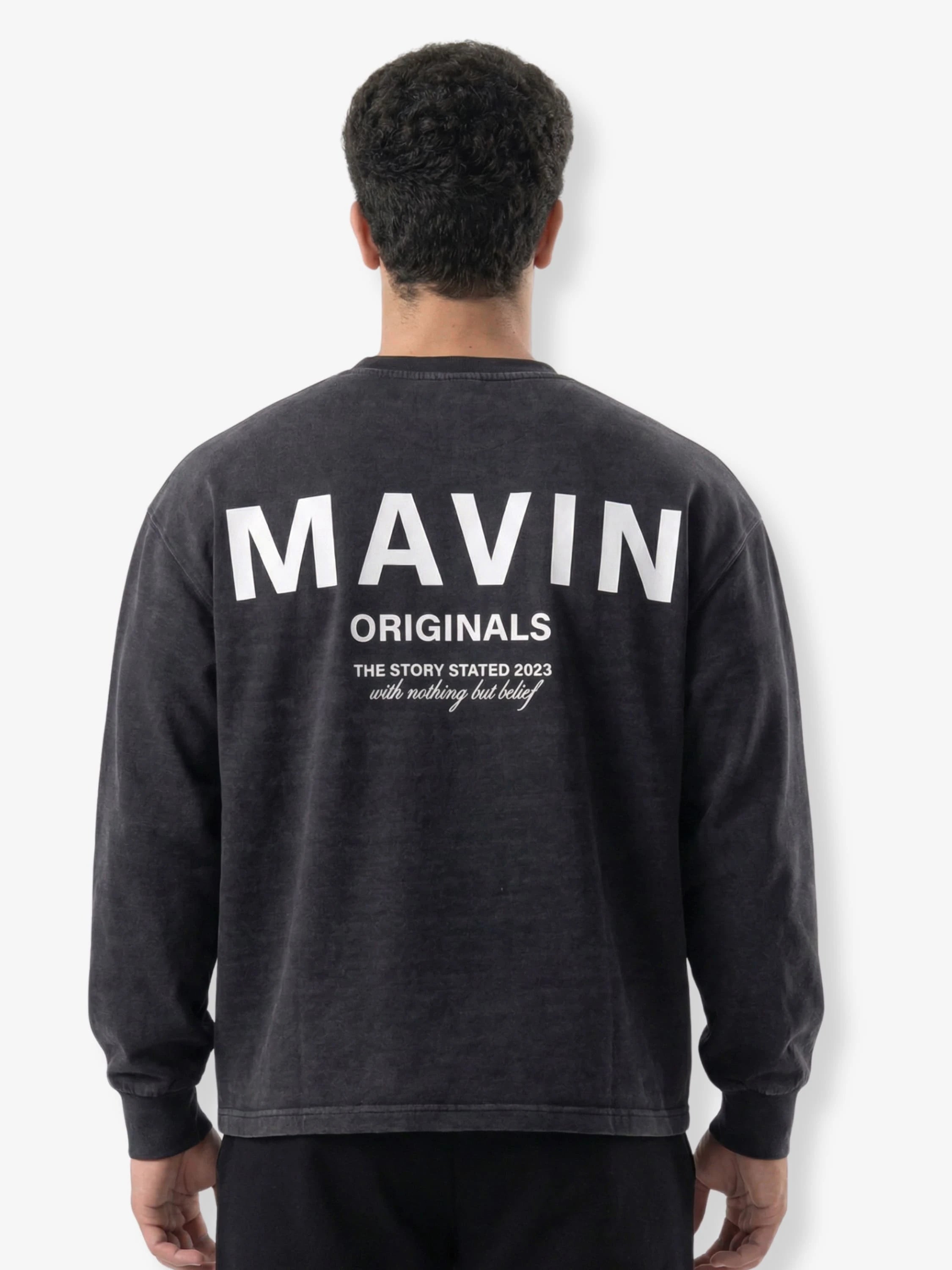 Washed Mavin Originals Long Sleeve – MavinWear
