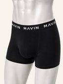 MAVIN Essential Boxer Shorts - Black, worn front
