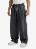 بنطال رياضي مخطط أساسي "أسود"