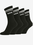 بنطال رياضي مخطط أساسي "أسود"