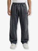 بنطال رياضي مخطط أساسي "أسود"