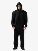 جاكيت أساسي مخطط كبير الحجم "أسود"