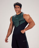 Stealth Compression Tank Black x Light Blue side