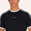 Contour Stripe Slim Tee Black x White - detail
