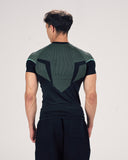 Stealth Compression Tee Black x Light Blue back