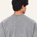 Classic Washed Tee Stone Grey - closeup back shoulder