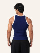 Contrast Curve Tank Blue back