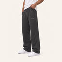 Essential Basic Sweatpants Charcoal - angled front