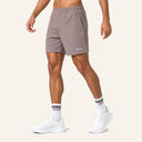 Essential Cotton Shorts Brown - angled front