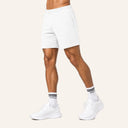 Essential Cotton Shorts Off White - angled front