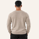 Essential Knit Sweater Beige - back