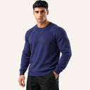 Essential Knit Sweater Navy - angled front