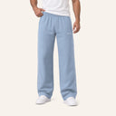 Essential Piped Sweatpants Light Blue - front