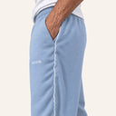 Essential Piped Sweatpants Light Blue - piping detail