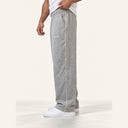Essential Piped Sweatpants Light Grey - side