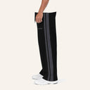 Essential Stripe Sweatpants Black x Grey - side
