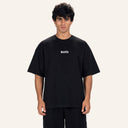 Essential Waffle Tee Black - front