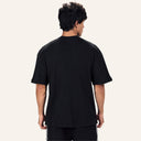 Essential Waffle Tee Black - back