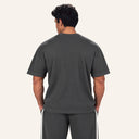 Essential Waffle Tee Dark Grey - back