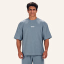 Essential Waffle Tee Light Blue - front