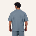 Essential Waffle Tee Light Blue - back