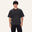 Flat Washed Tee Stone Black - front