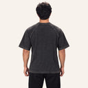 Flat Washed Tee Stone Black - back
