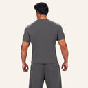 Lounge Ribbed Tee Grey - back