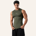 Essential Compression Tank Olive angled front