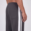 Lounge Stripe Sweatpants Charcoal back pocket detail