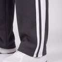 Lounge Stripe Sweatpants Charcoal hem detail