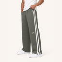 Lounge Stripe Sweatpants Olive - angled front