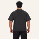 Ribbed Washed Tee Black - back