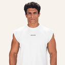 Rival Oversized Tank White - front detail