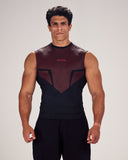 Stealth Compression Tank Black x Red front