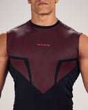 Stealth Compression Tank Black x Red front detail