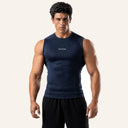 Essential Compression Tank Navy angled front