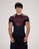 Stealth Compression Tee Black x Red front