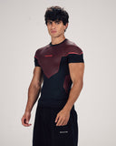 Stealth Compression Tee Black x Red side
