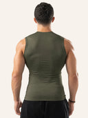 Essential Compression Tank Olive back