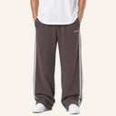 Essential Stripe Sweatpants Brown - front