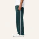Essential Stripe Sweatpants Green - side
