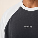Rival Oversized Tee Charcoal x White - logo detail