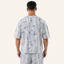 Terrain Camo Oversized Tee Light Grey - back