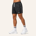 Tidal Marble Swim Shorts Black - angled front