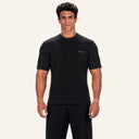Lounge Ribbed Tee Black front