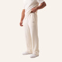 Lounge Ribbed Pants White three-quarter